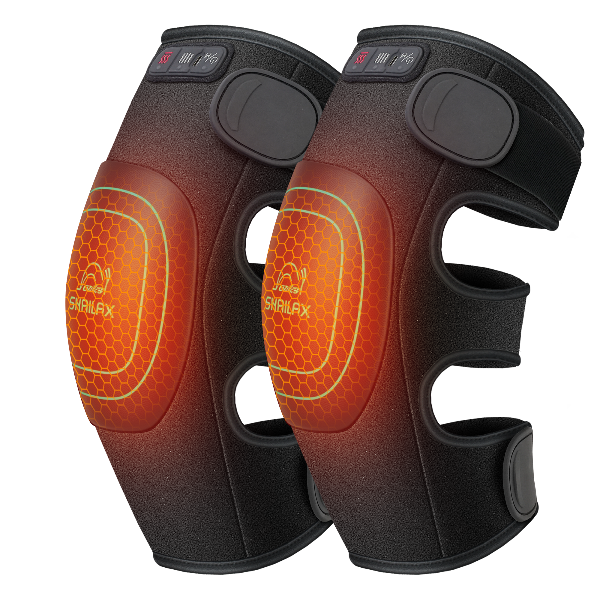 Snailax Cordless Knee Massager with Heat, 360°All-around Vibration