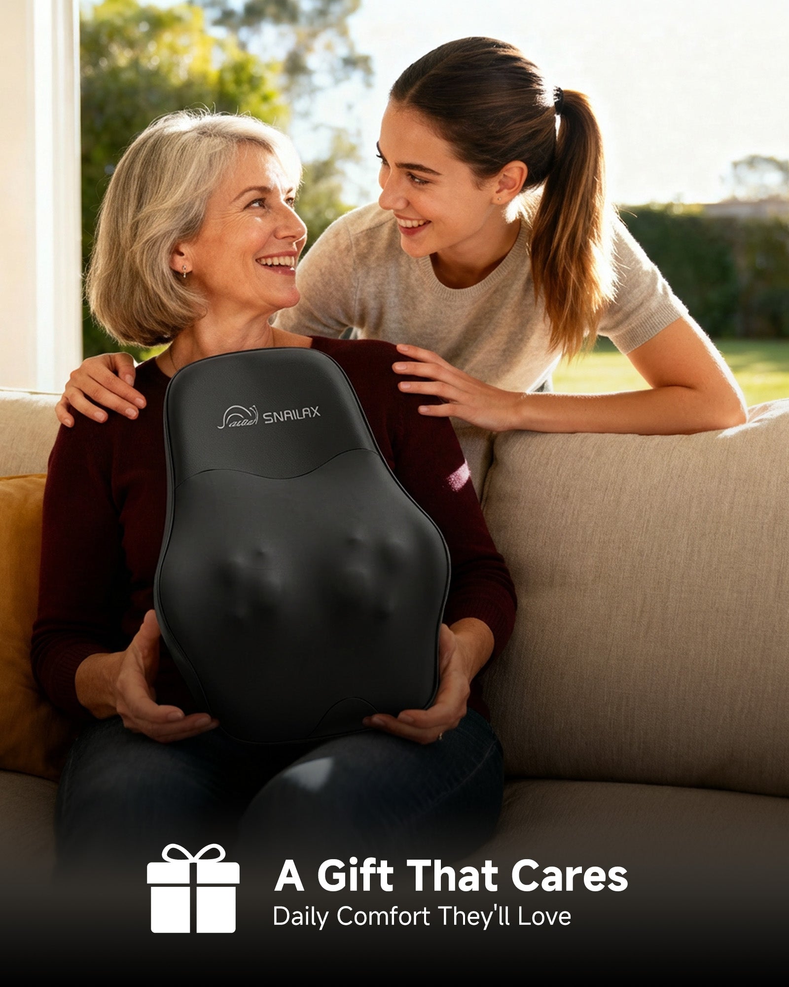 Neck & Back Massager with Heat, 4D Deep Kneading Shiatsu 8 Massage Nodes