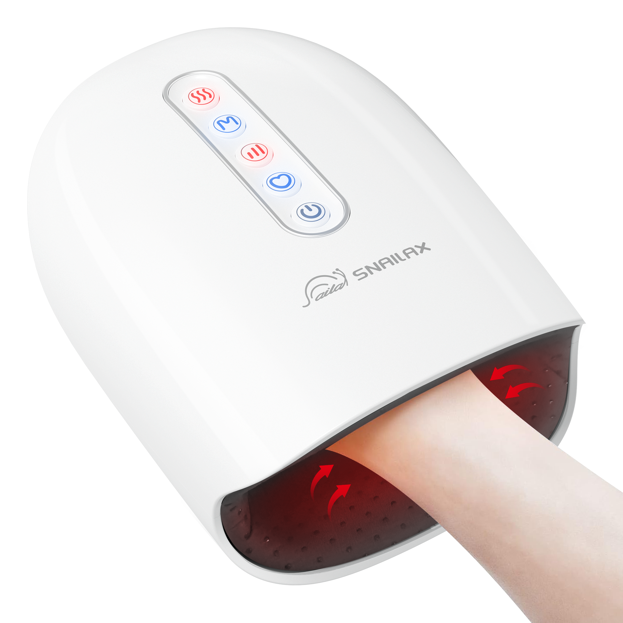 Cordless Hand Massager, 6 Levels Finger & Palm Pressure
