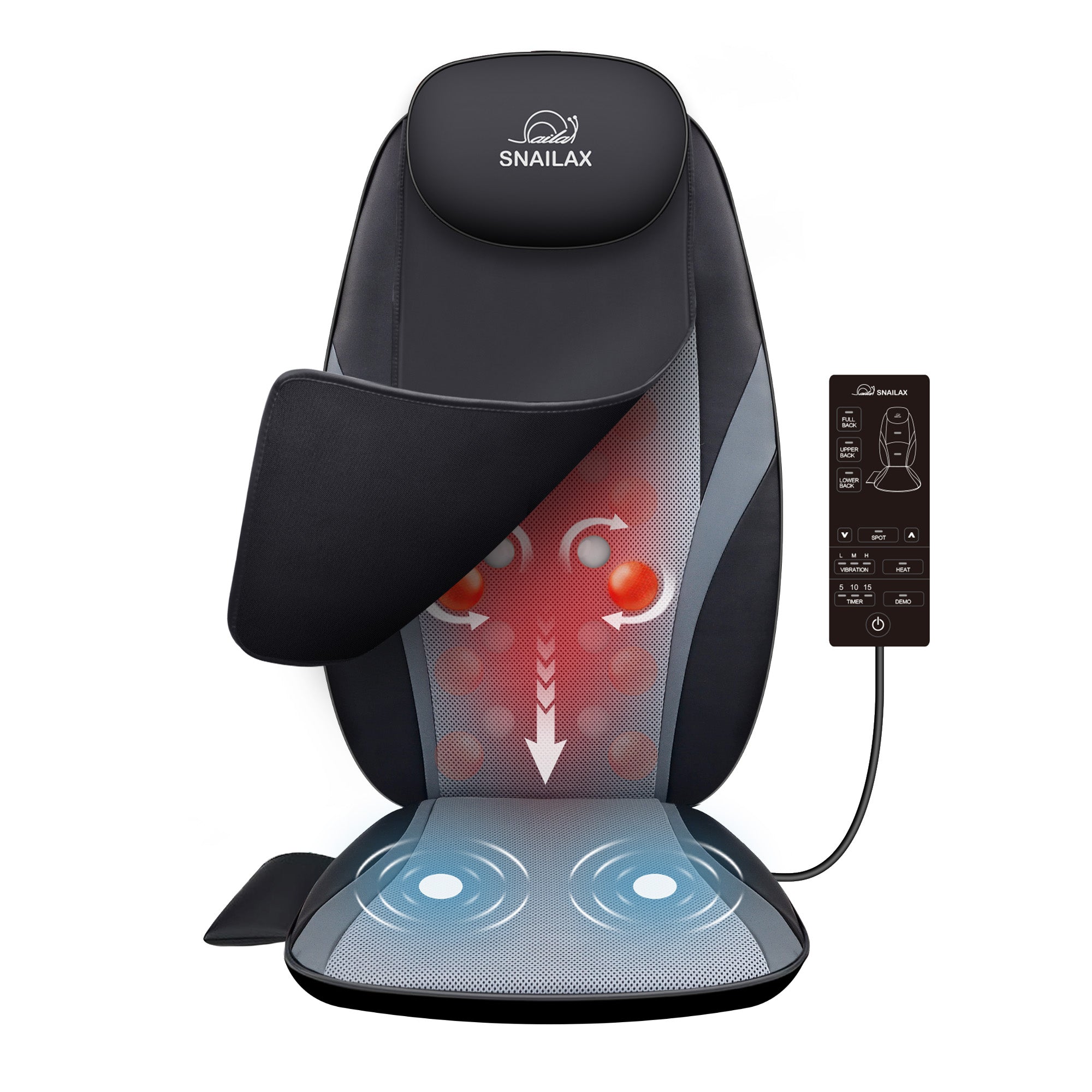 Shiatsu Back Massager with Heat - Shiatsu Massage Cushion for