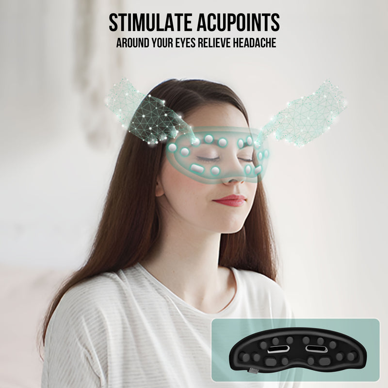 Snailax Cordless and Rechargeable Heated Eye Massager Mask for Migranes -- SL-623