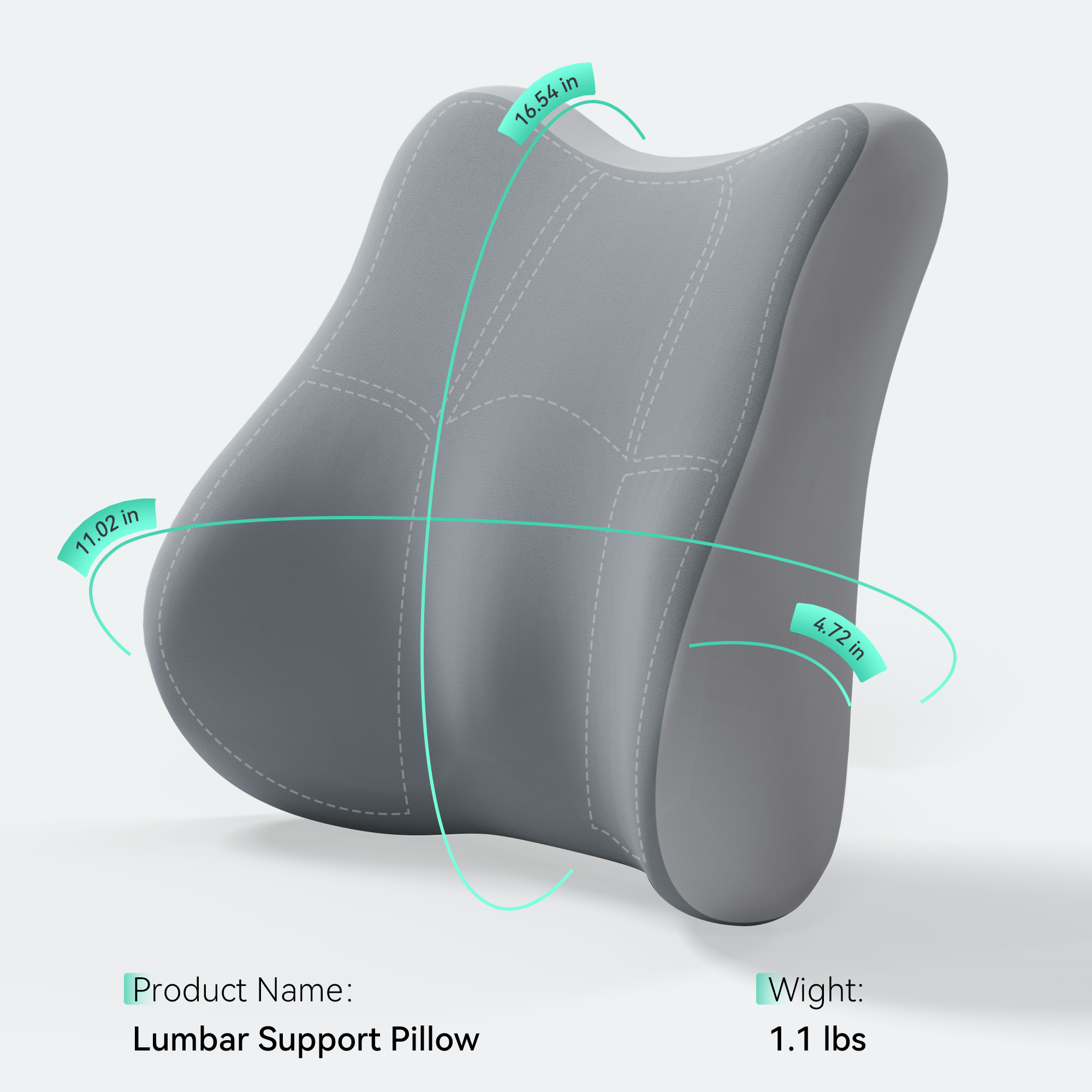 Snailax Memory Foam Lumbar Support Pillow for Office Chair & Car Seat