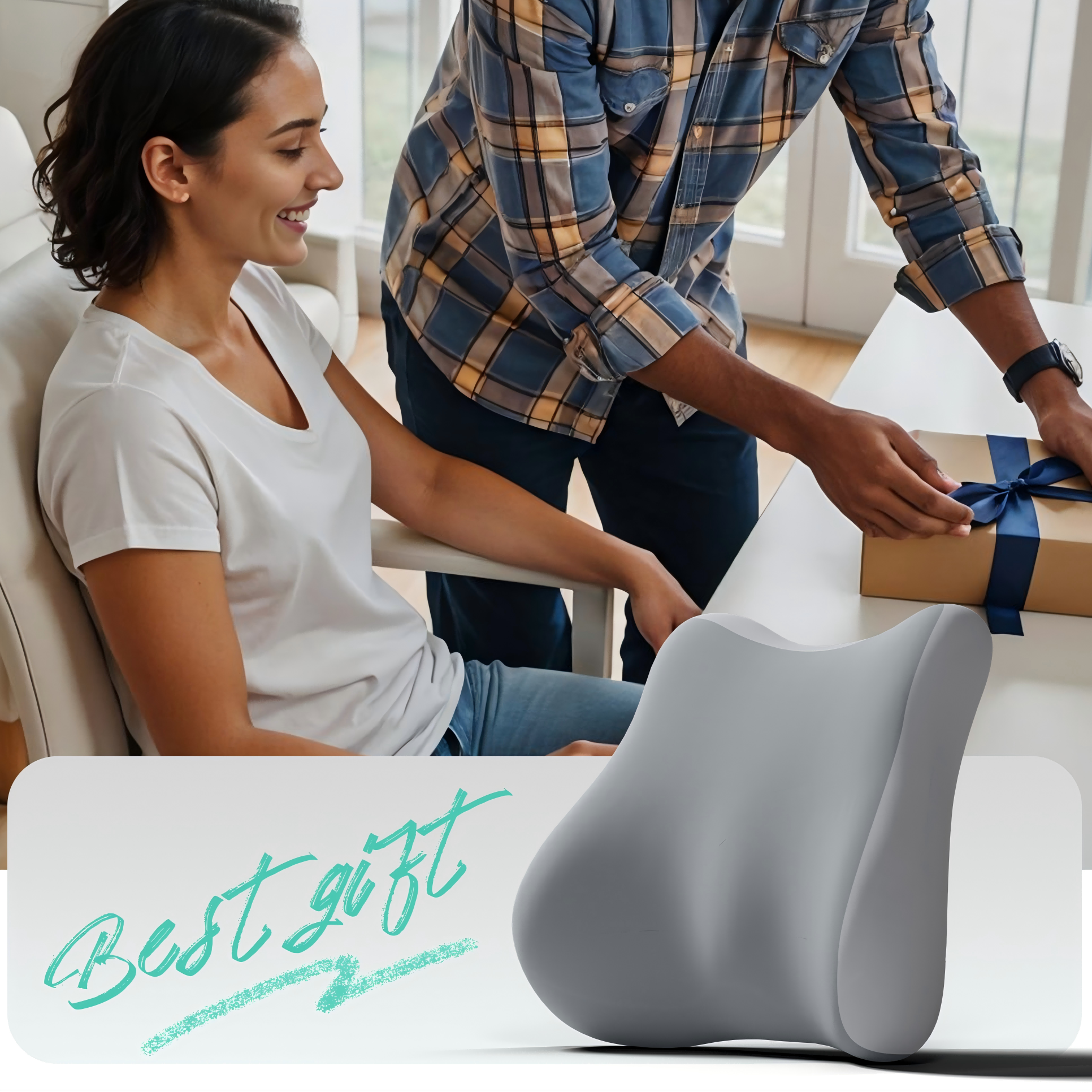 Snailax Memory Foam Lumbar Support Pillow for Office Chair & Car Seat