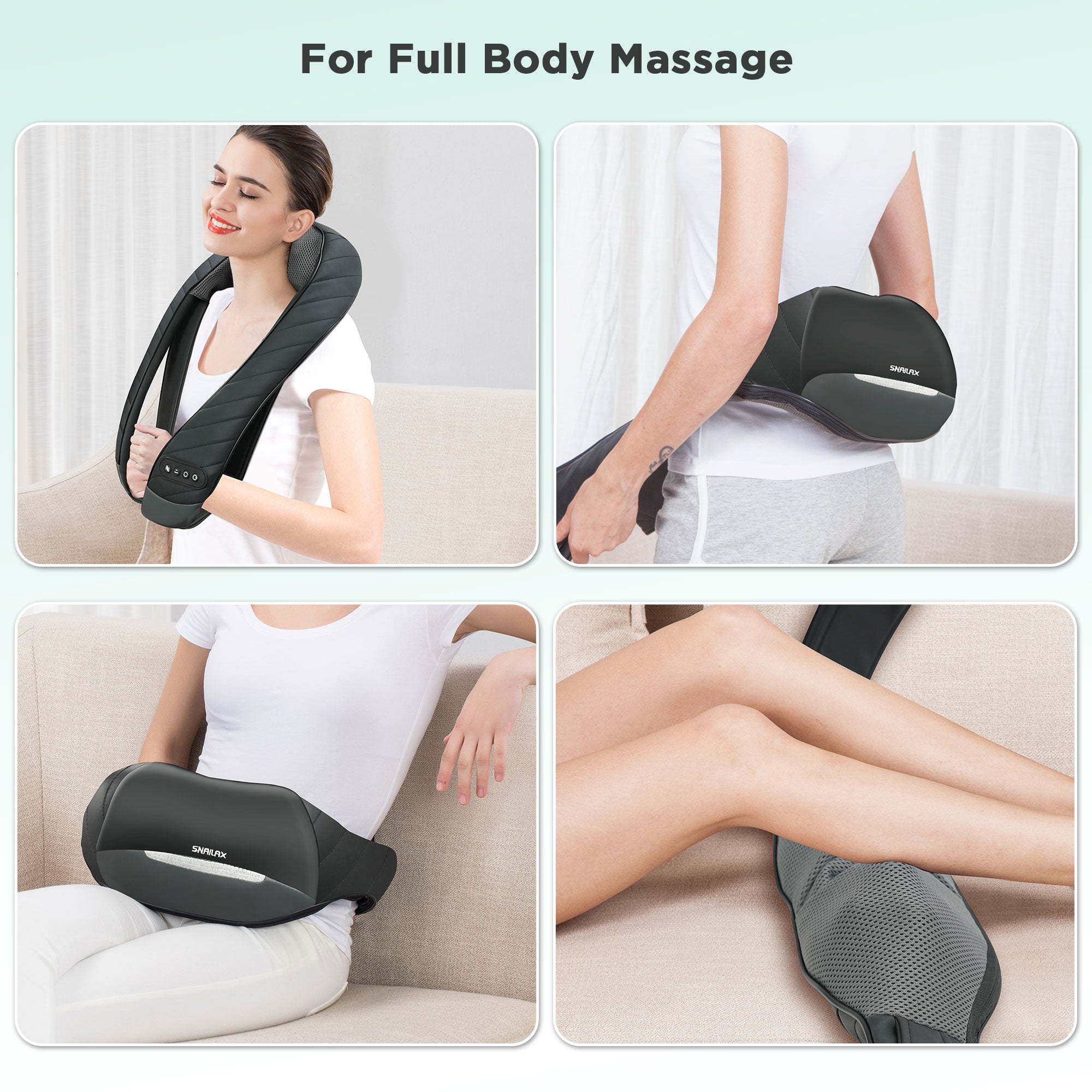 Shiatsu Neck Massager with Heat - 3D Kneading for Neck & Shoulder Pain