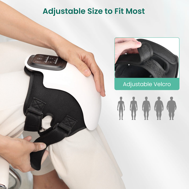 Snailax Cordless Vibration Knee Massager with 3 Heating Levels & 3 Modes - SL-530