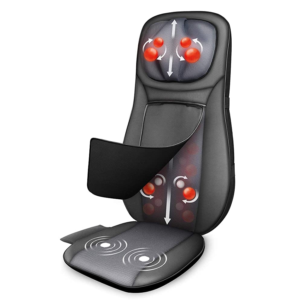 Snailax Back Massager Black Snailax shiatsu Neck & Back Massager with Heat, Full Back Kneading Shiatsu or Rolling Massage, Massage Chair pad with Height Adjustment, Back Massager for Neck and Shoulder - 233