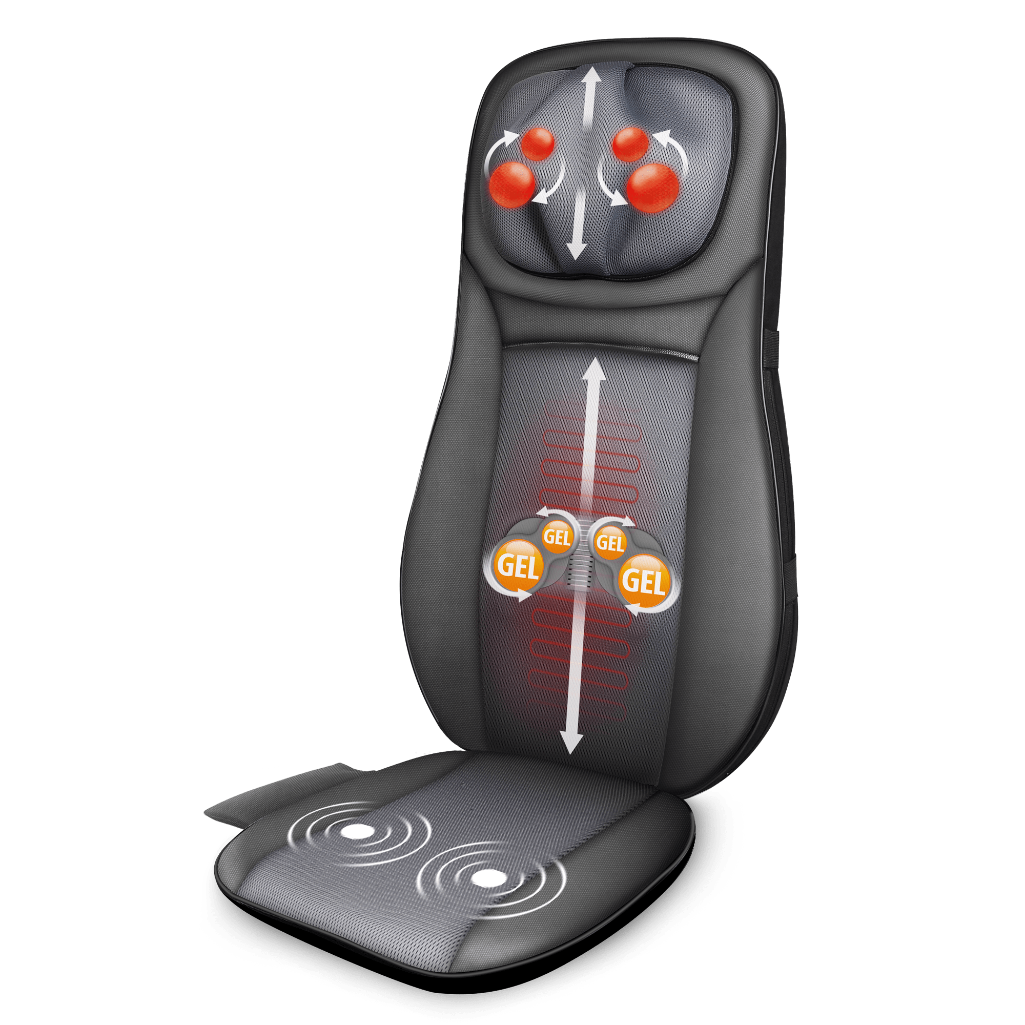 Snailax Back Massager Gray Snailax shiatsu Neck & Back Massager with Heat, Full Back Kneading Shiatsu or Rolling Massage, Massage Chair pad with Height Adjustment, Back Massager for Neck and Shoulder - 233