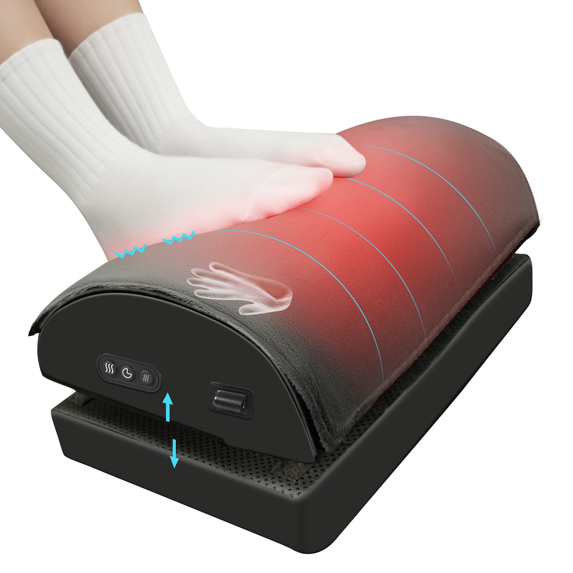 Vibrating Foot Rest for Under Desk Massage Heat for Pain Relief