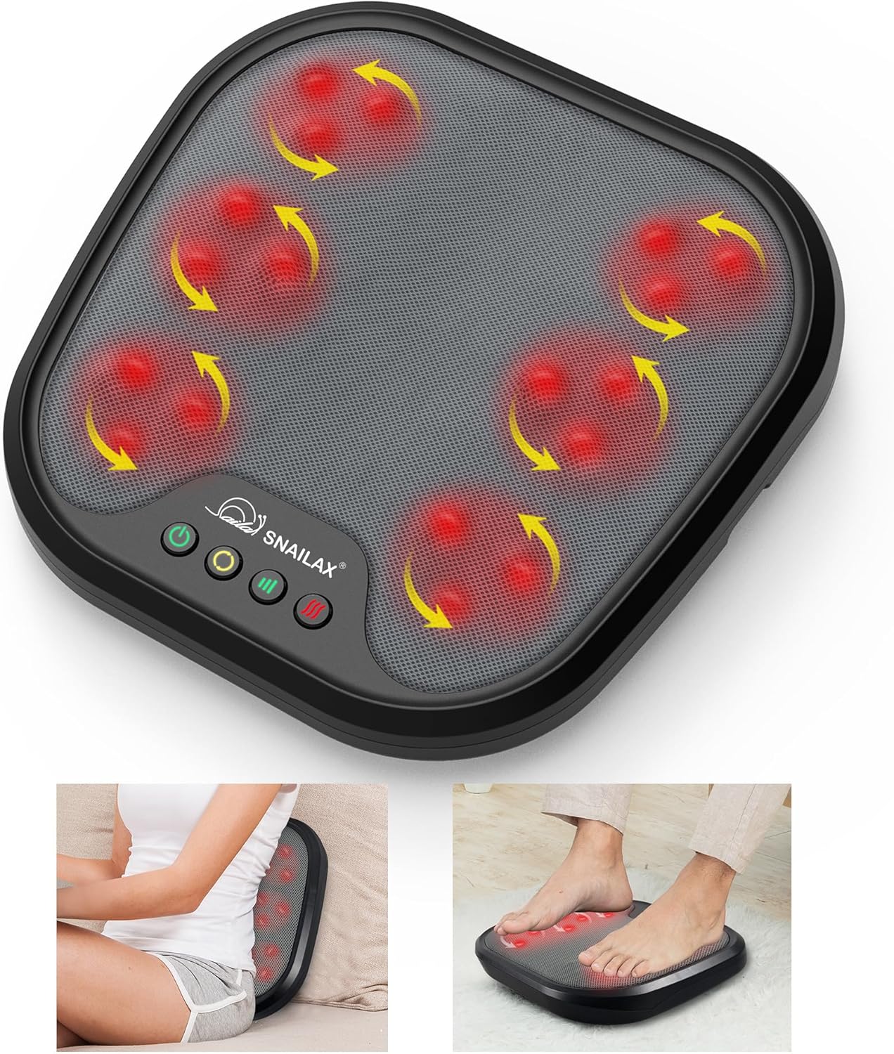 Shiatsu Foot Massager with Heat 2-in-1 Foot Back Pain Relief