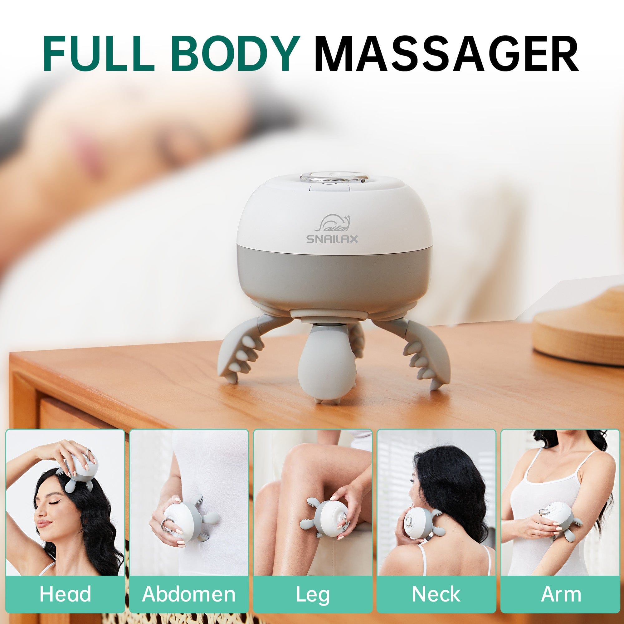 Snailax Handheld Massager Snailax Electric Handheld Cordless Head Scalp Massager for Stress Relaxation & Hair Growth - 4329