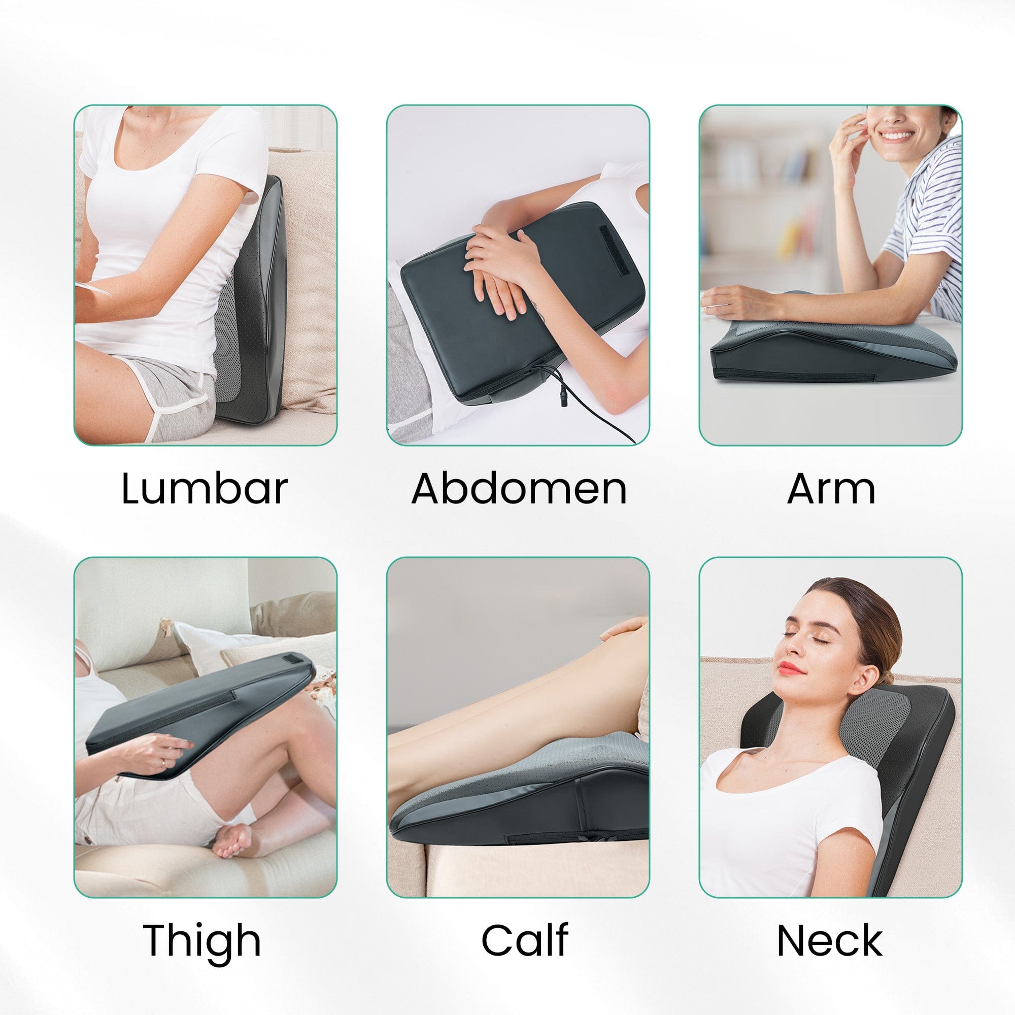 Snailax Lumbar Support & Massager Snailax Back Massager for Back Pain Deep Tissue, Shiatsu Lower Back Neck Massager with Heat, Kneading Massage Pillow for Back Neck Shoulder - 128