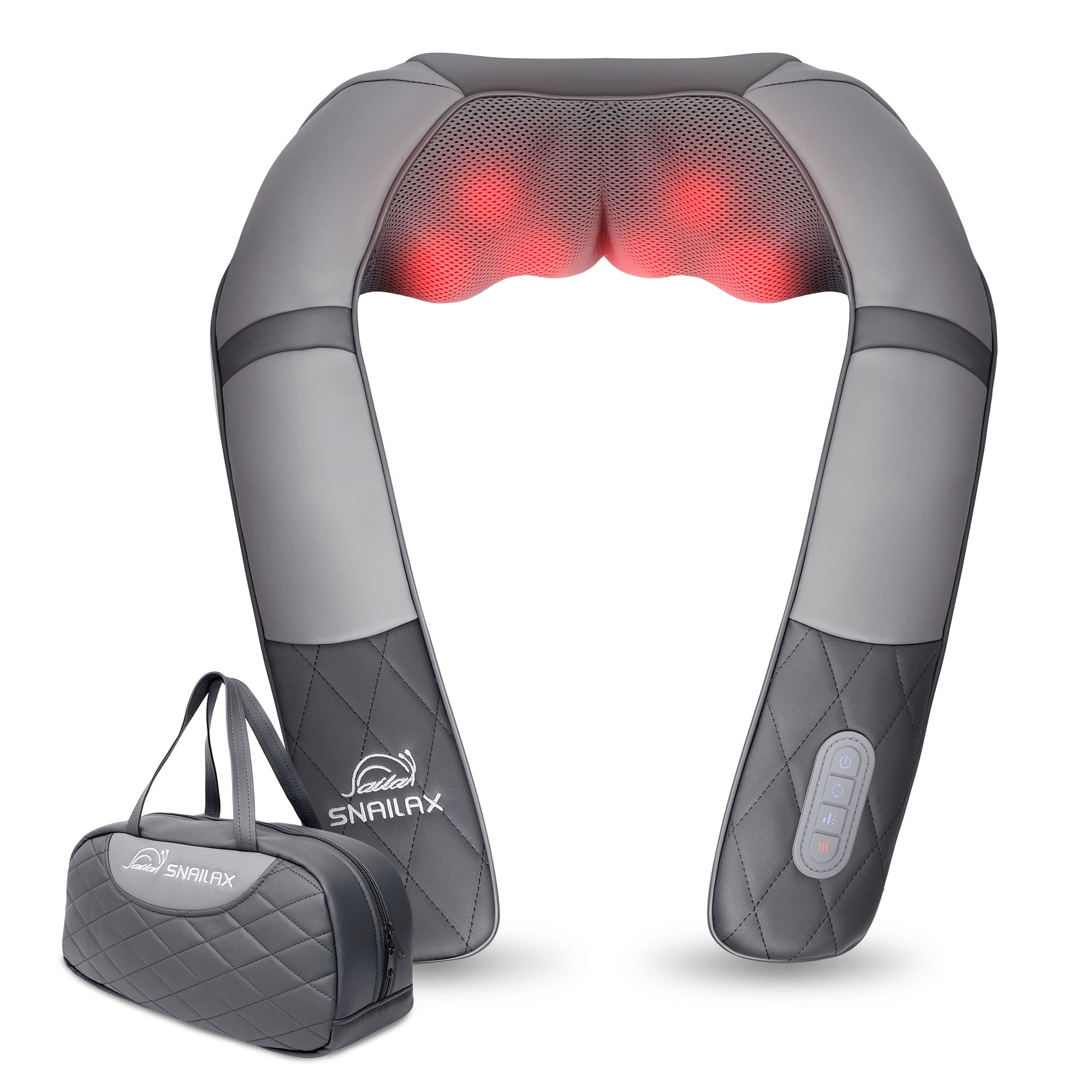 Snailax Neck Massager Black Snailax Shiatsu Neck and Shoulder Massager with Soothing Heat, Pillow Massage Pillow with Deep Kneading - 632U