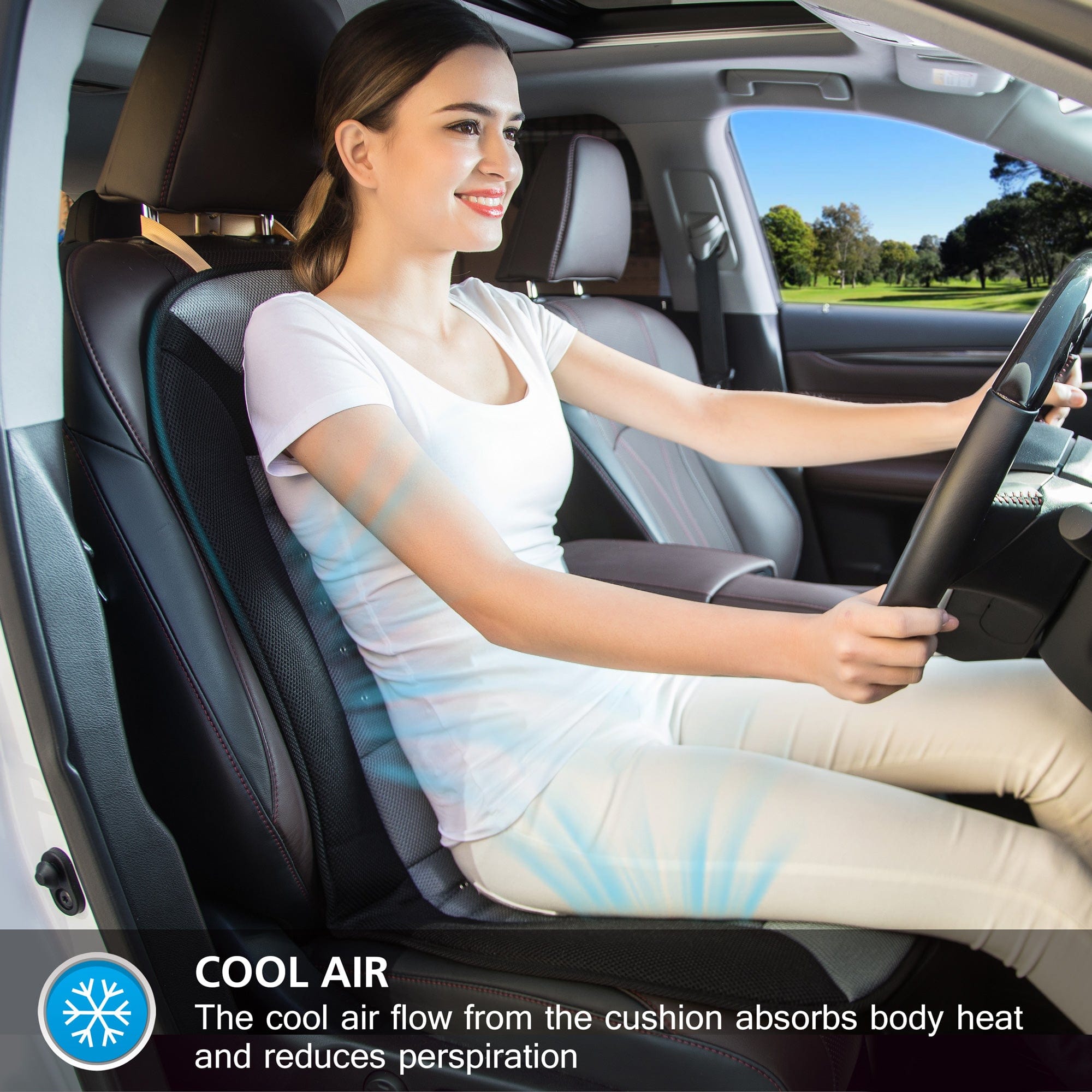 Snailax USA Snailax Cooling Car Seat Cushion with Vibration Massage - 252