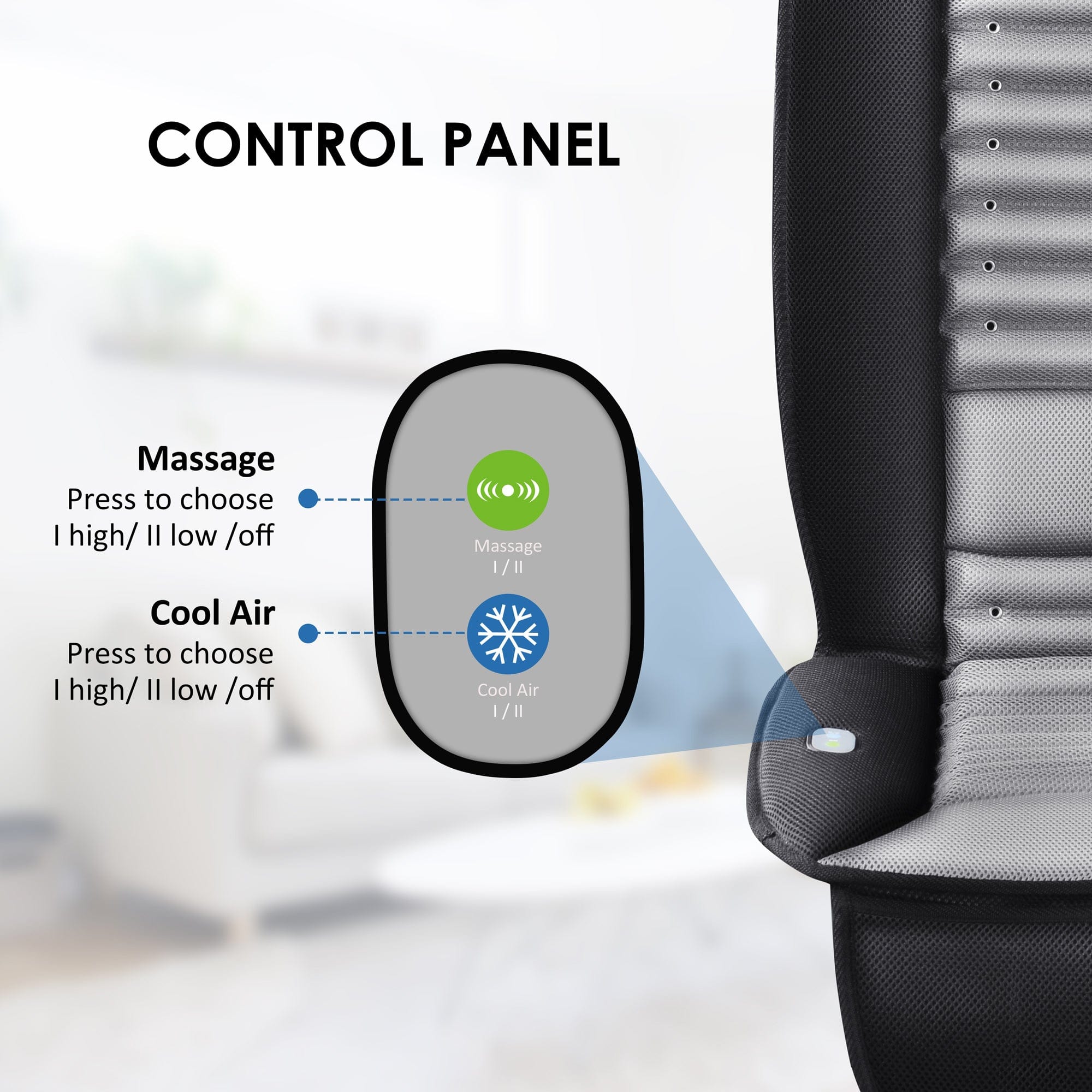 Snailax USA Snailax Cooling Car Seat Cushion with Vibration Massage - 252