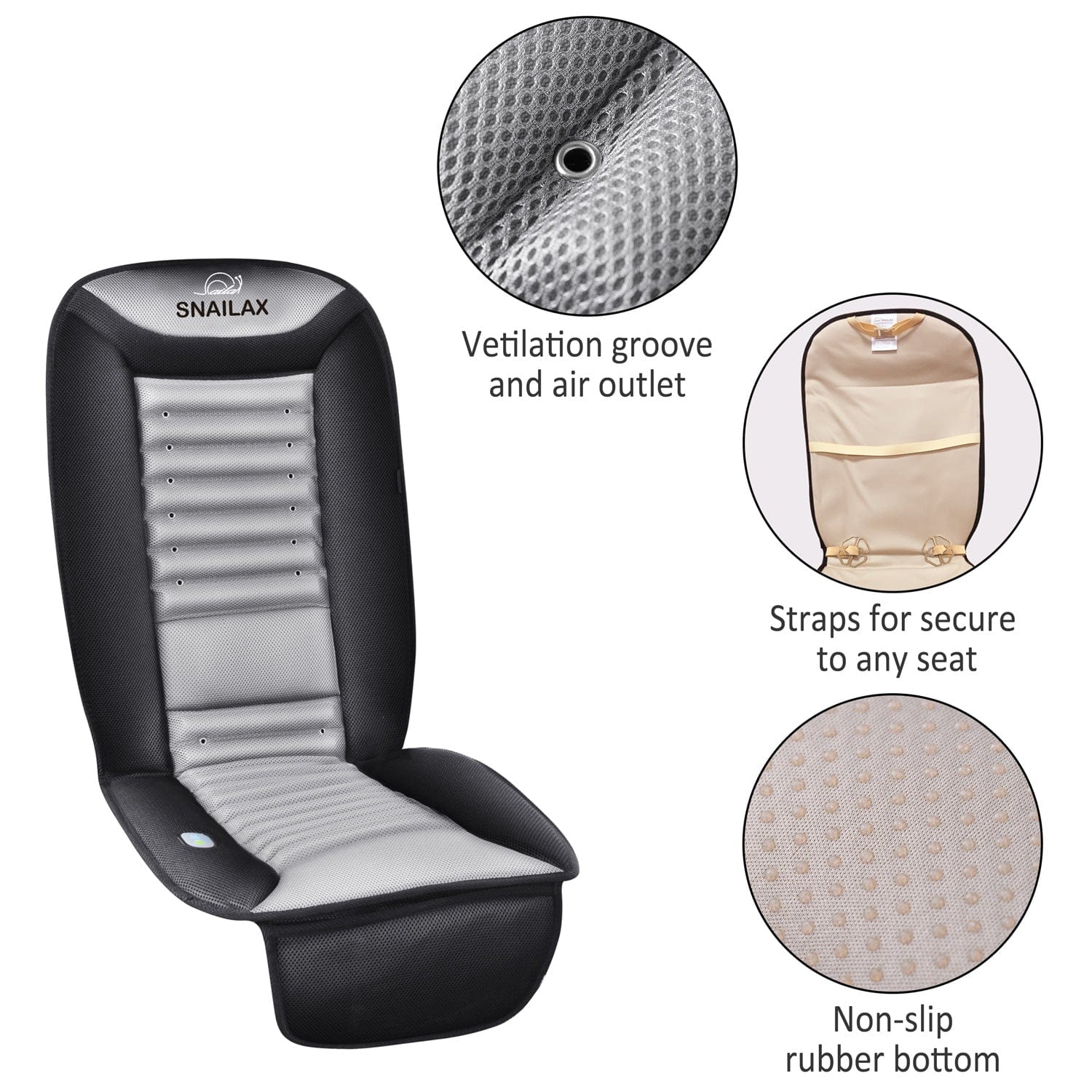Snailax USA Snailax Cooling Car Seat Cushion with Vibration Massage - 252