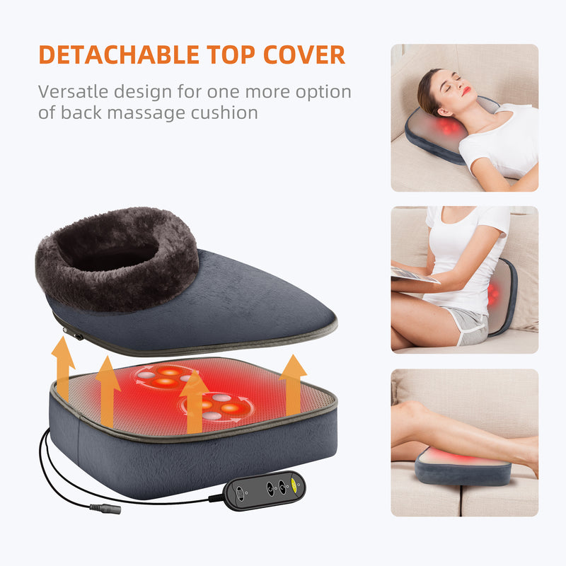 Snailax 2-in-1 Shiatsu Foot and Back Massager with Heat -- 522SG