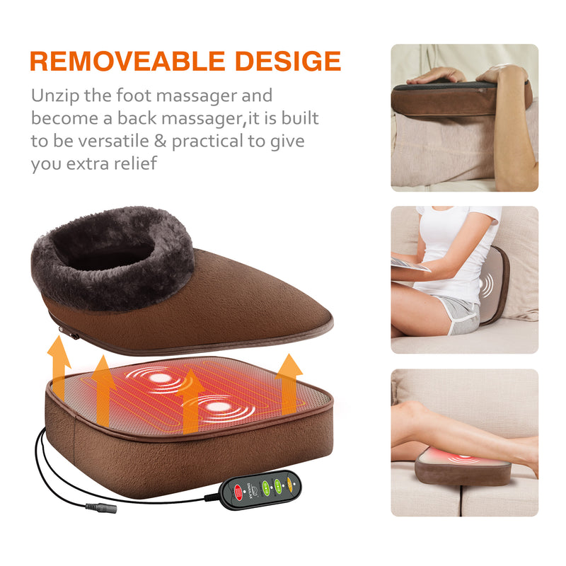 3-in-1 Foot Warmer & Back Massager and Foot Massager with Heat - 522V2