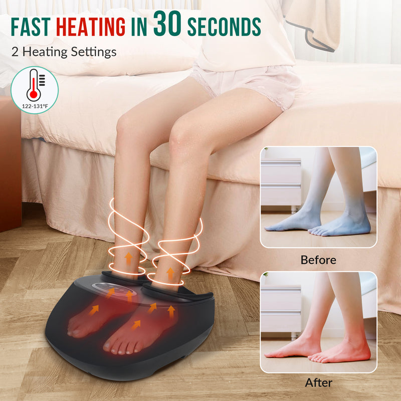 Snailax Shiatsu Foot Massager Machine with Heat SIZE 13--527