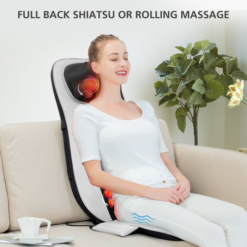 Shiatsu Neck and Back Massager with Heat, Full Body Massage Chair Pad - 233H