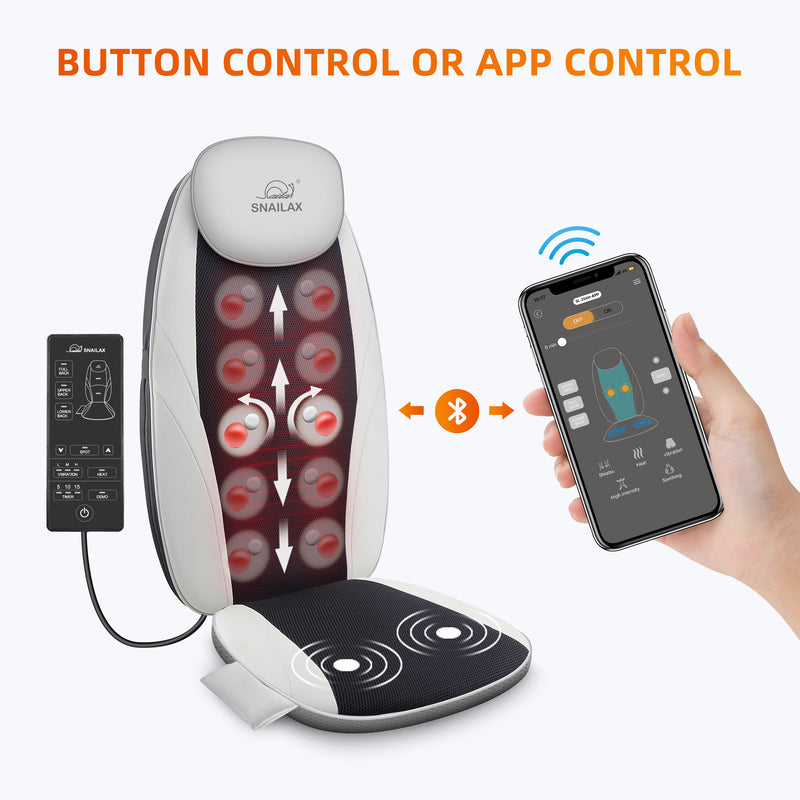 Snailax Smart App Control Shiatsu Back Massage with Heat -256H-APP