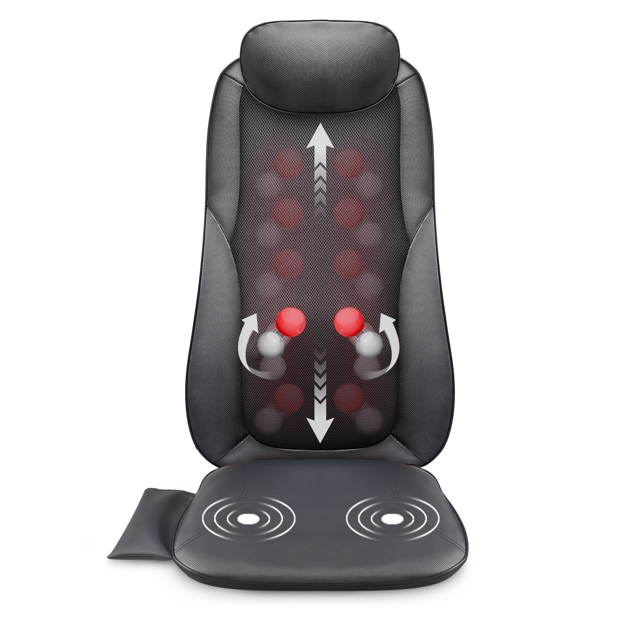 Snailax Shiatsu Neck and Back Massager with Heat, Deep Kneading Massage Chair  Pad, Seat Cushion Massager with Gel, Gifts 