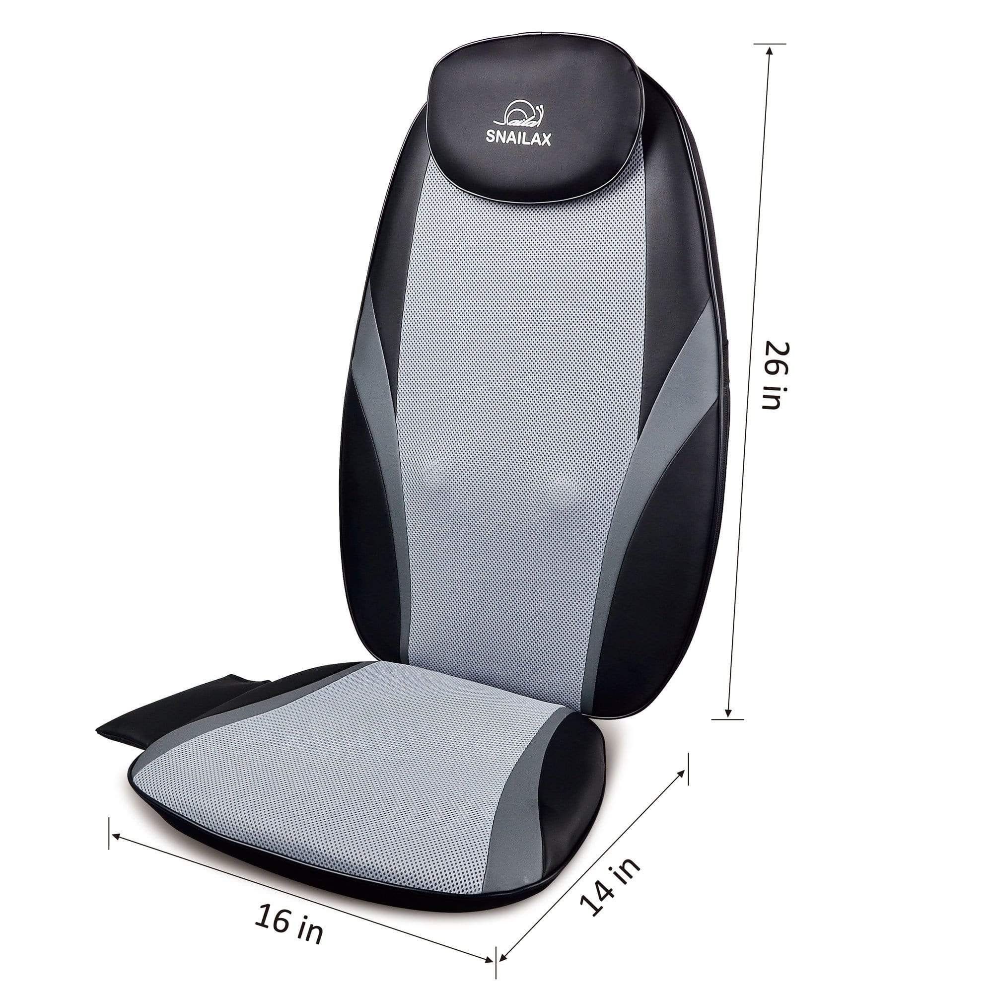 SNAILAX Back Massager Shiatsu Kneading Massaging Cushion with Heat & Vibration Control