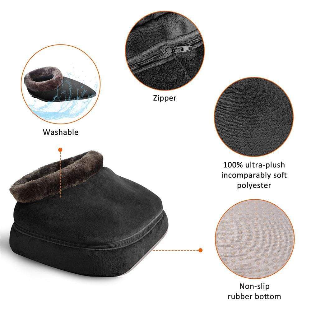 SNAILAX Foot massager 2-in-1 Kneading Feet & Back Shiatsu Foot Massager & Foot Warmer - 522S