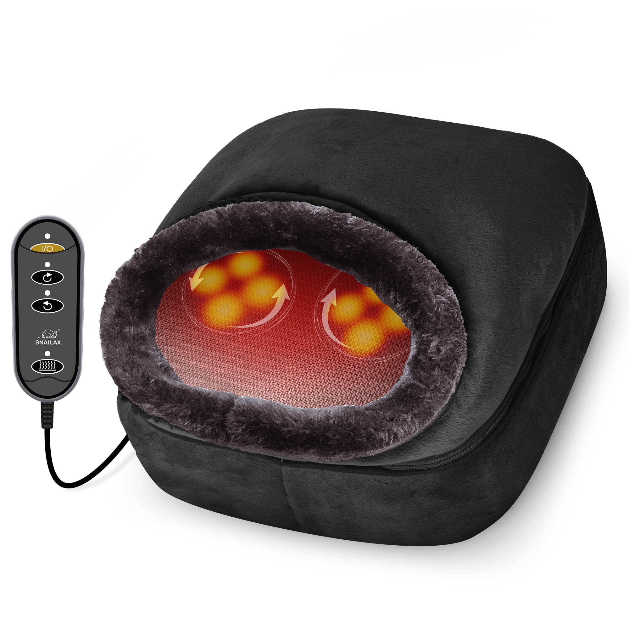 Gymax Shiatsu Foot Massager Kneading & Rolling Foot Massager Heat Function  Grey 