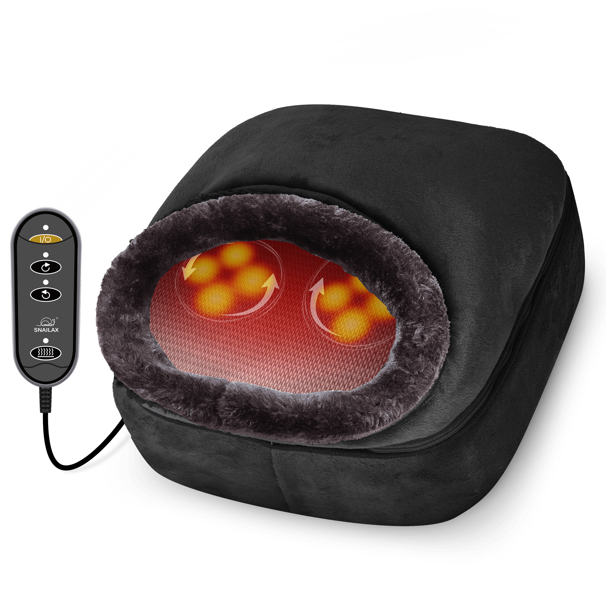 SNAILAX Foot massager 2-in-1 Kneading Feet & Back Shiatsu Foot Massager & Foot Warmer - 522S