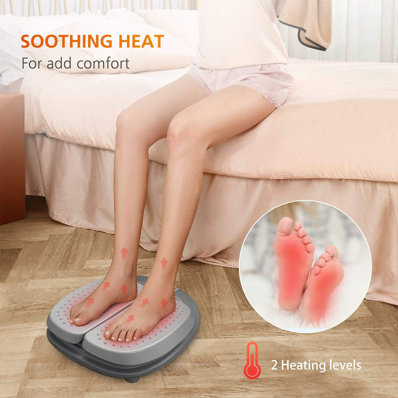 SNAILAX Foot massager Vibration Foot Massager with Heat and Washable Cover - 591