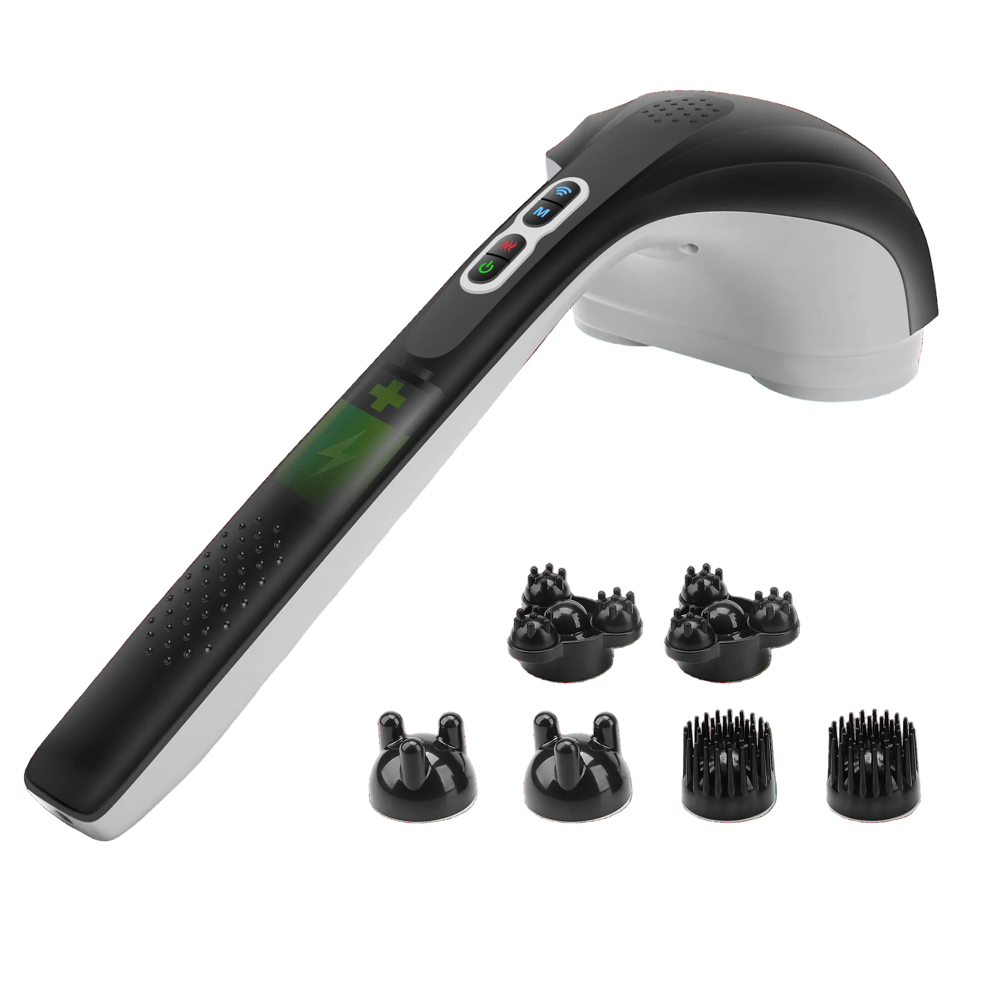 SNAILAX Handheld Cordless Dual Heads Percussion Handheld Massager with Heat - 498