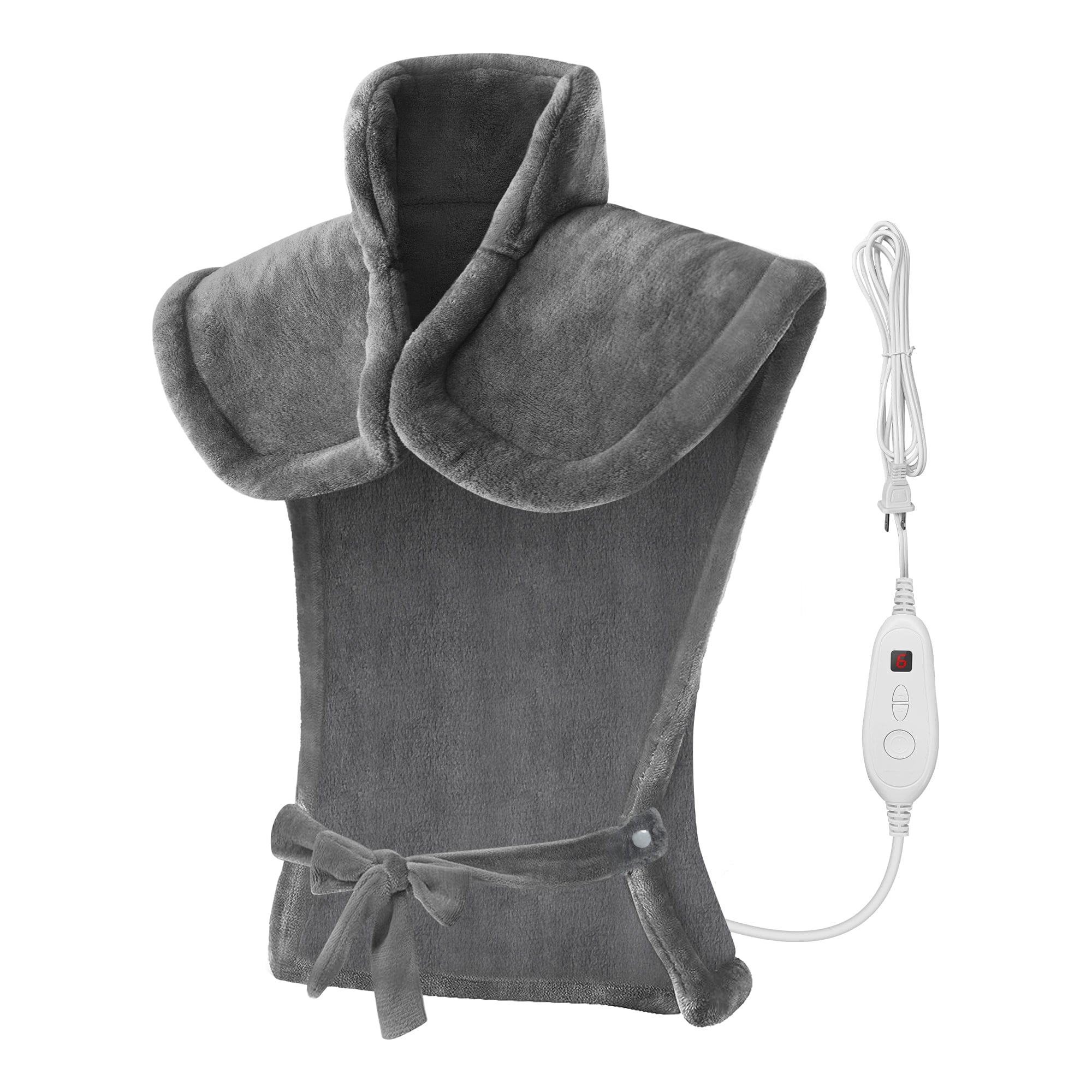 Snailax Massage Mat Gray Heating Pad for Back Pain Relief, Snailax Electric Large Heating Pad for Neck and Shoulders - 019SHF