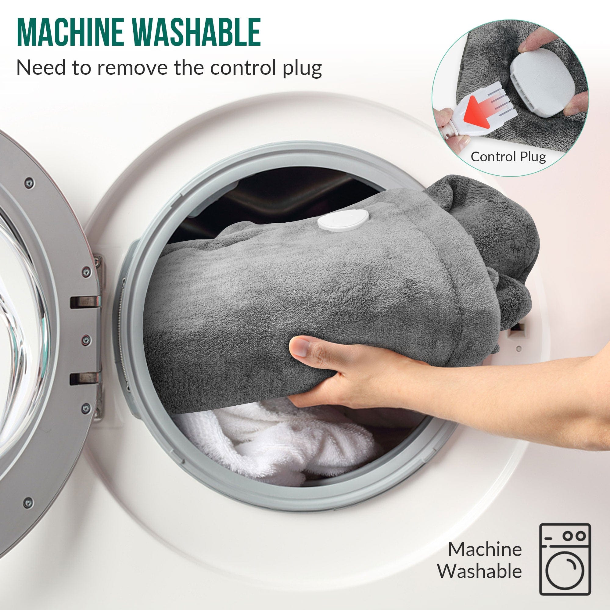 Snailax Massage Mat Heating Pad for Back Pain Relief, Snailax Electric Large Heating Pad for Neck and Shoulders - 019SHF