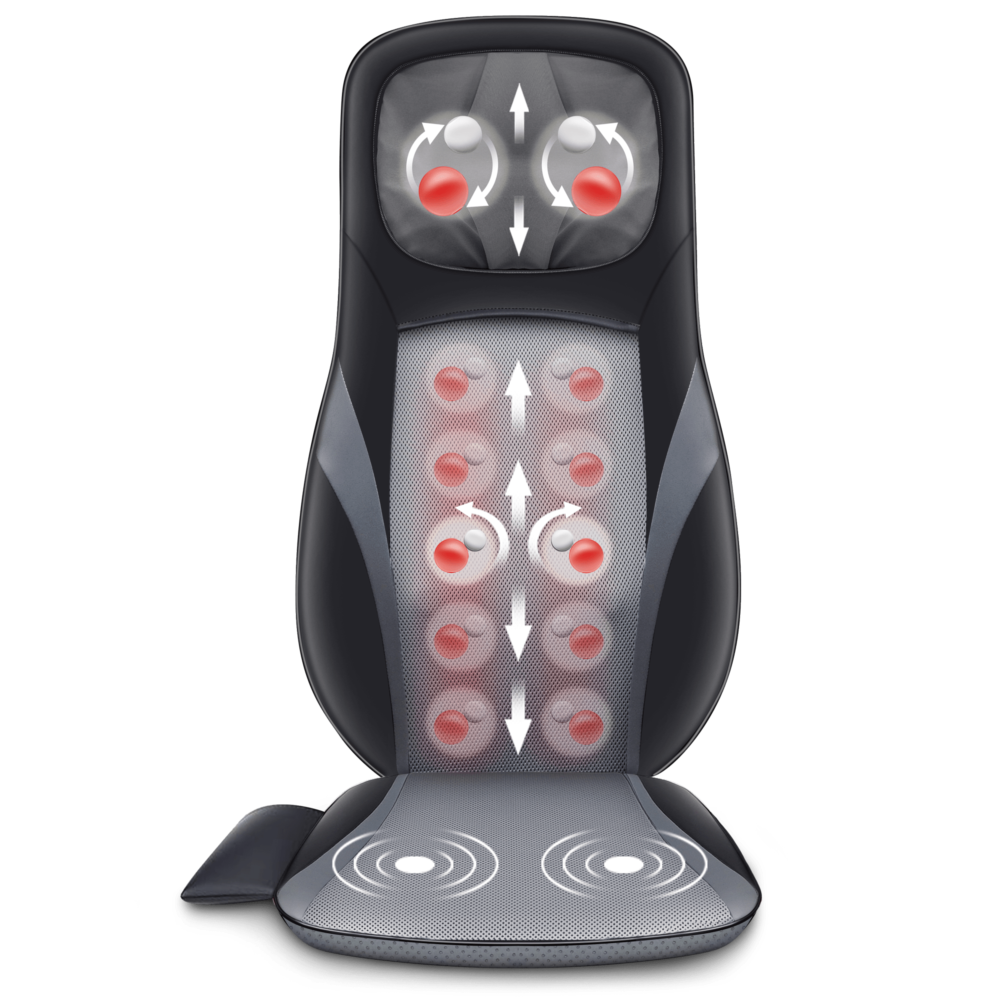 Heated Back Massager with Shiatsu Chair Massage Pad for Pain Relief