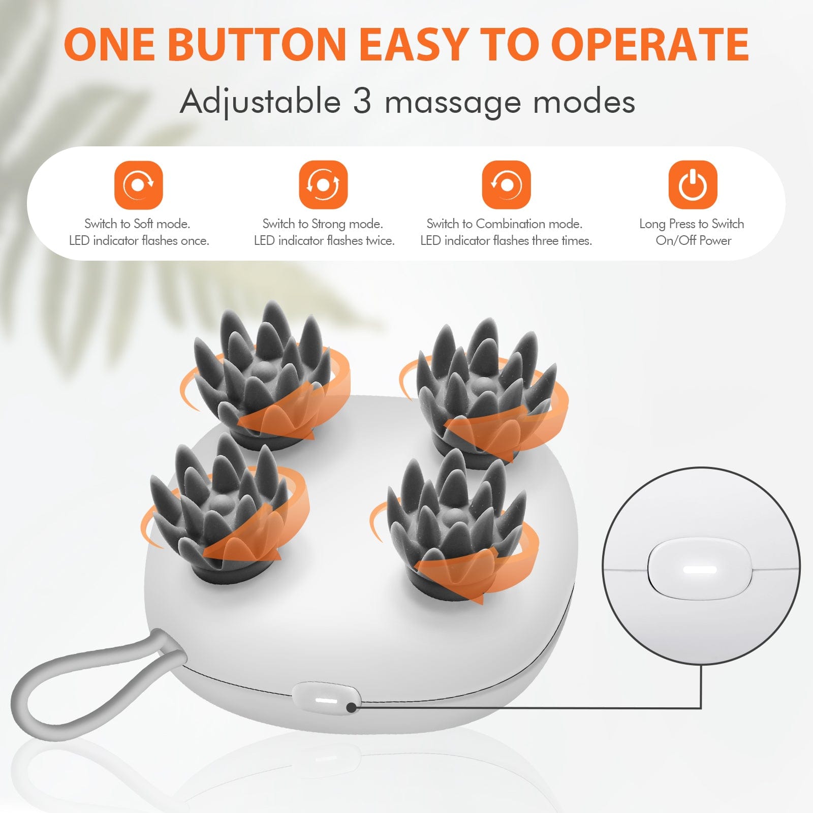 Snailax Snailax Cordless Electric Scalp Massager, Portable Head Massager -- 49A1