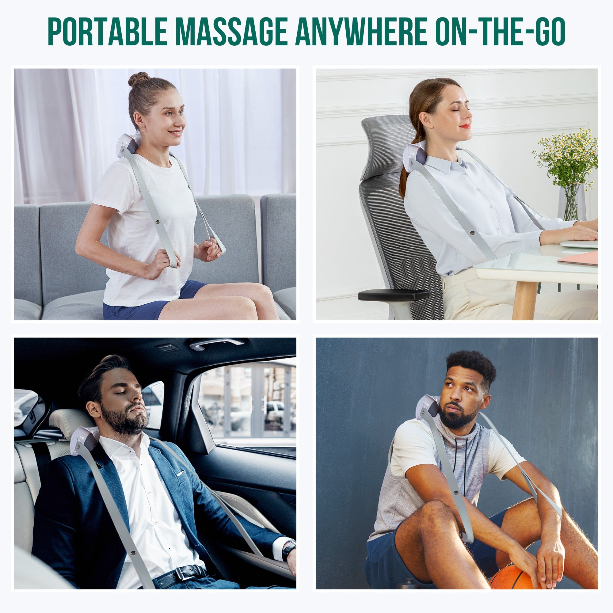 Snailax Snailax Cordless Neck Massager with Heat, Shiatsu Back Massage Pillow --SL-612