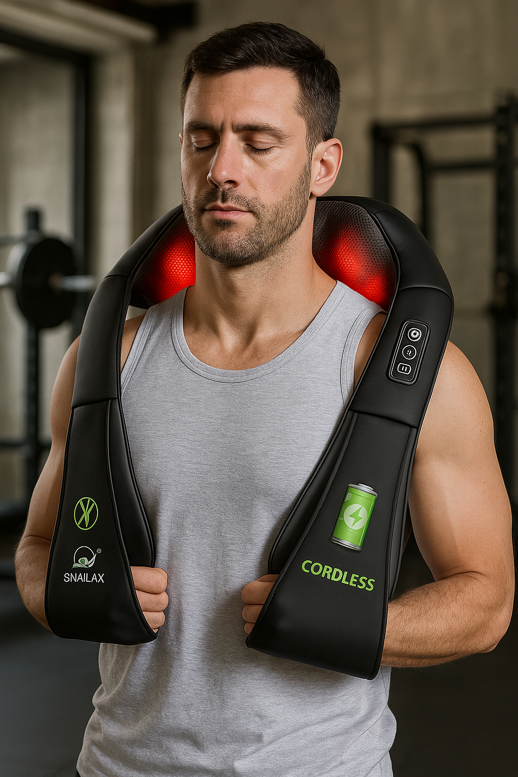 Shiatsu Neck Massager with Heat - Portable Neck and Shoulder Massager for Pain Relief