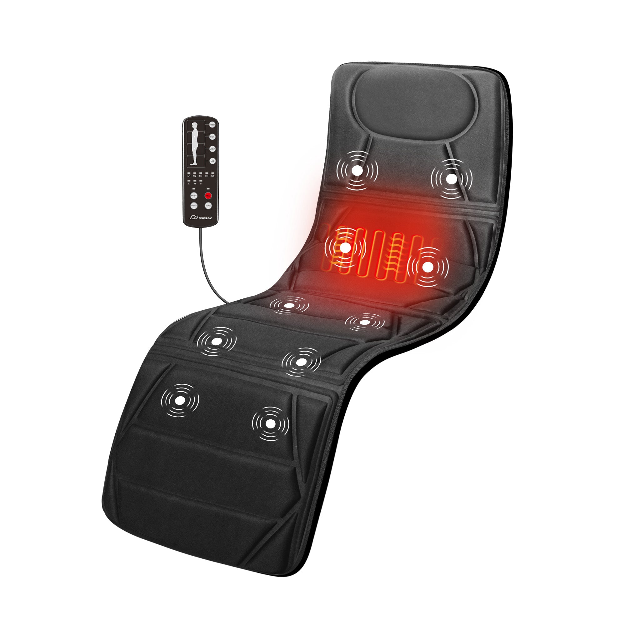 Heated Vibration Massage Mat - Full Body Massager Pad with Soothing Heat