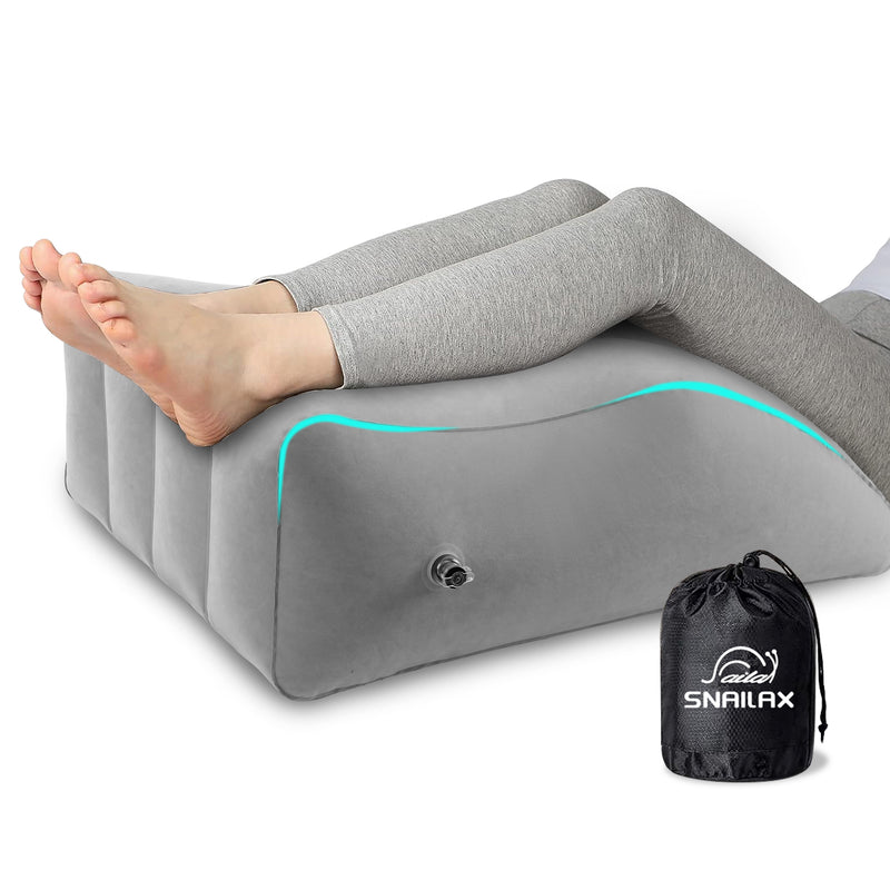 Snailax Inflatable Leg Elevation Pillow for Swelling, Circulation, Wedge Pillow for Sleeping & Back Pain - 226