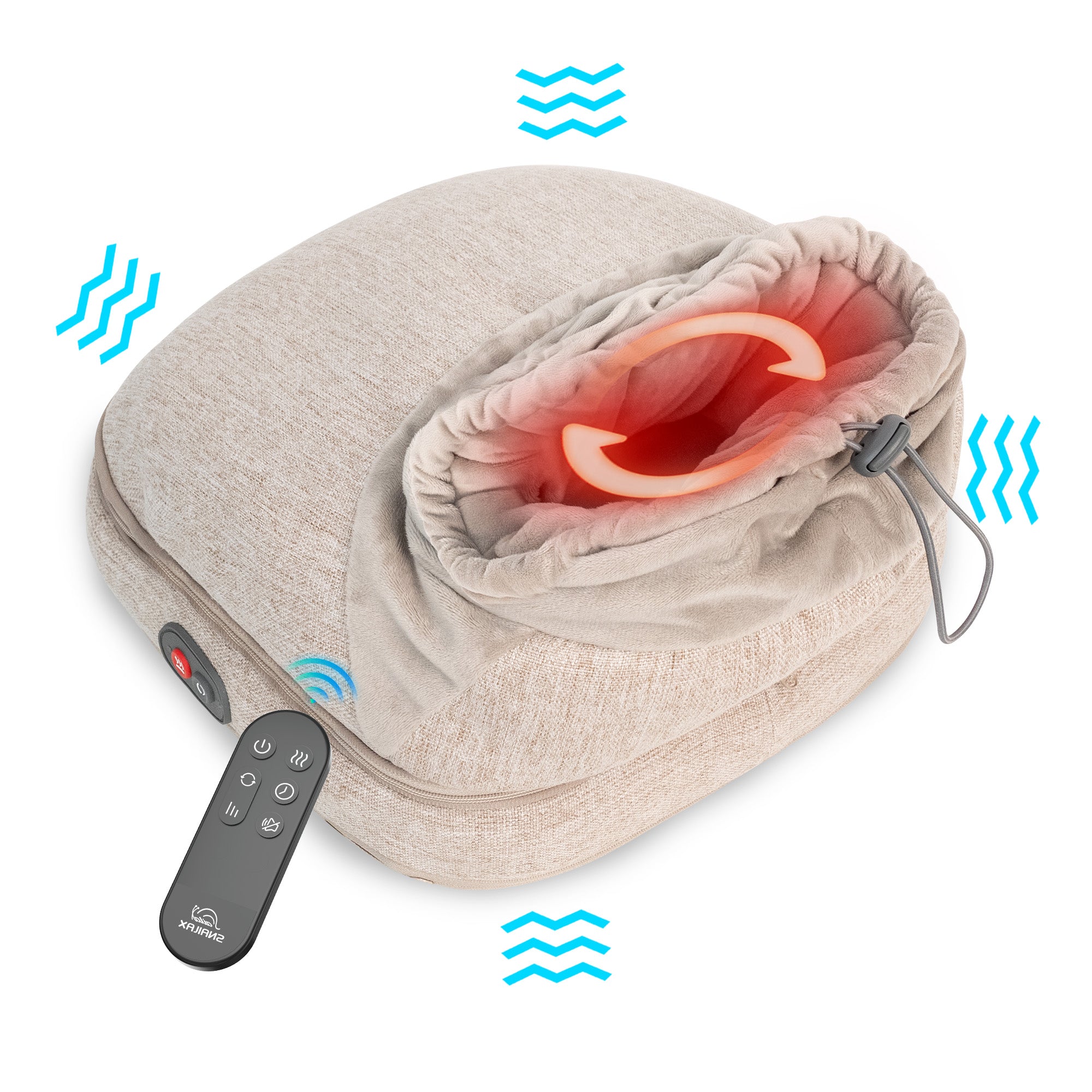 Snailax Shiatsu Foot Massager with Heat - Deep Kneading for Pain Relief & Relaxation