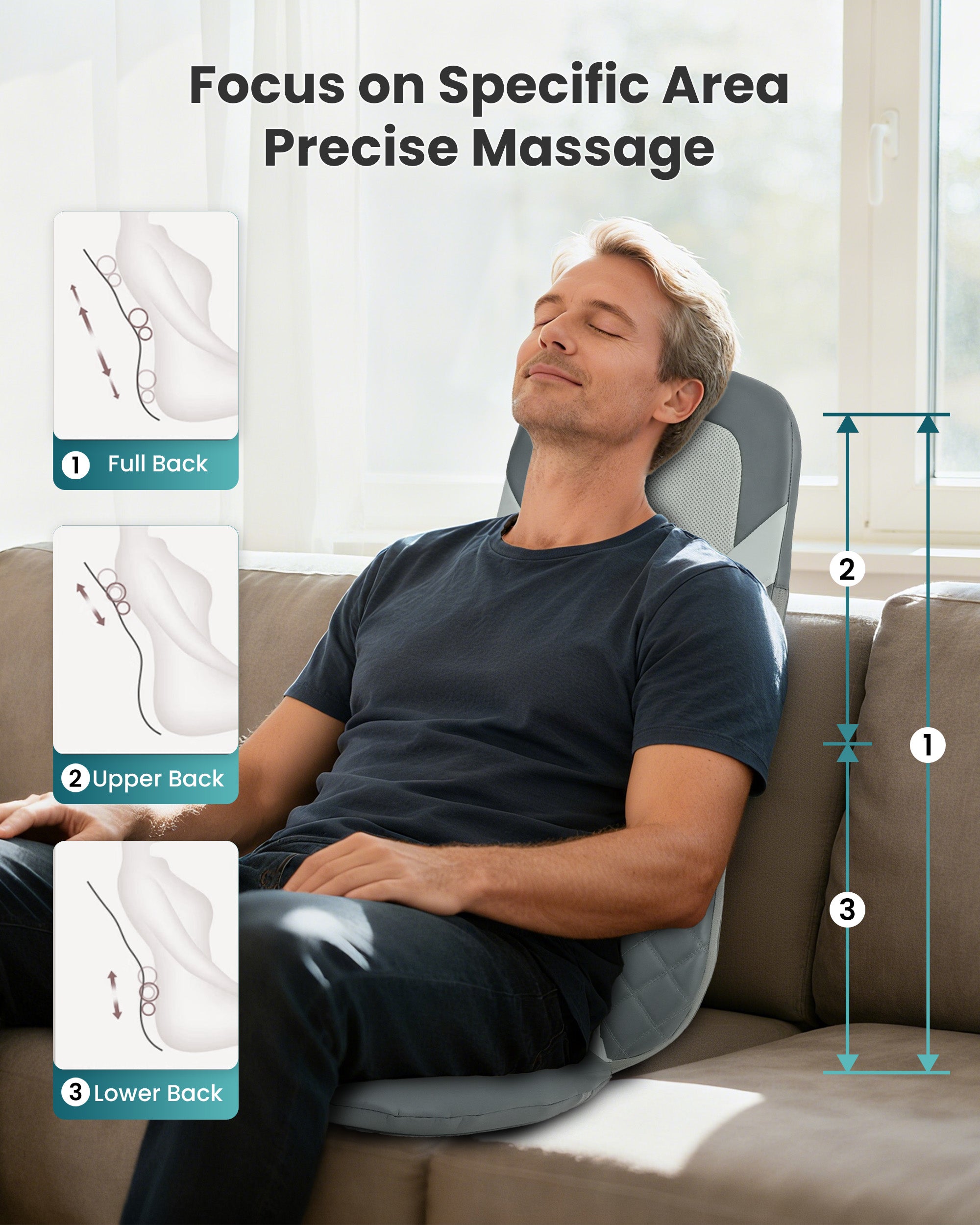 Shiatsu Back Massager, Longer Massage Chair Pad