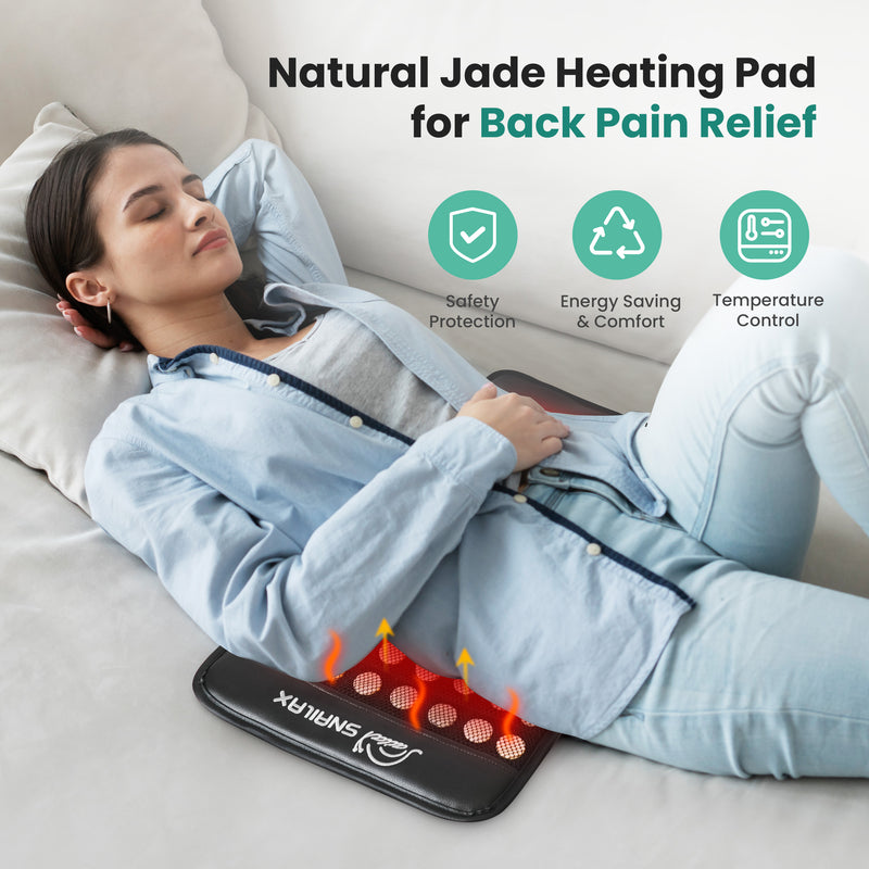 Snailax Jade Electric Heating Pad for Back & Multiple Parts Pain Relief - SL-630