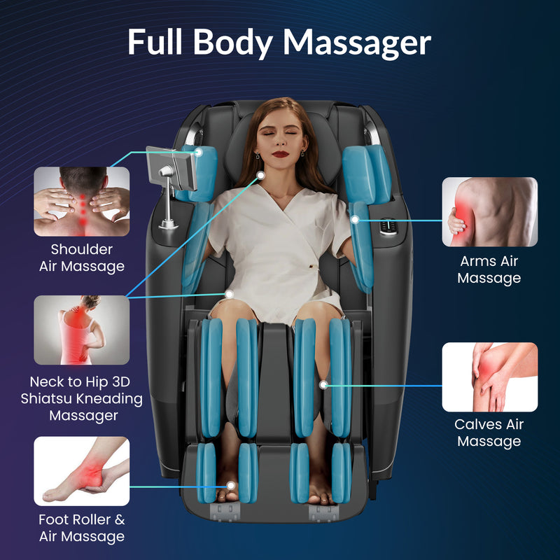 Snailax Zero Gravity Full Body Shiatsu Massage Recliner Massage Chair - SL-939