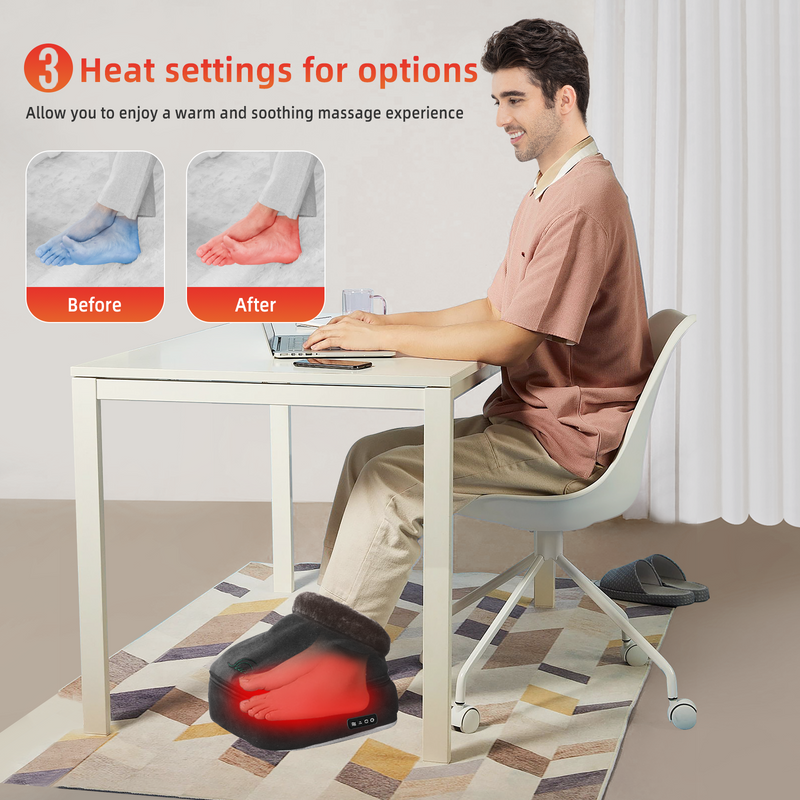 Shiatsu Gentle Foot Massager Machine with 3 Adjustable Heating Levels - 522-APP