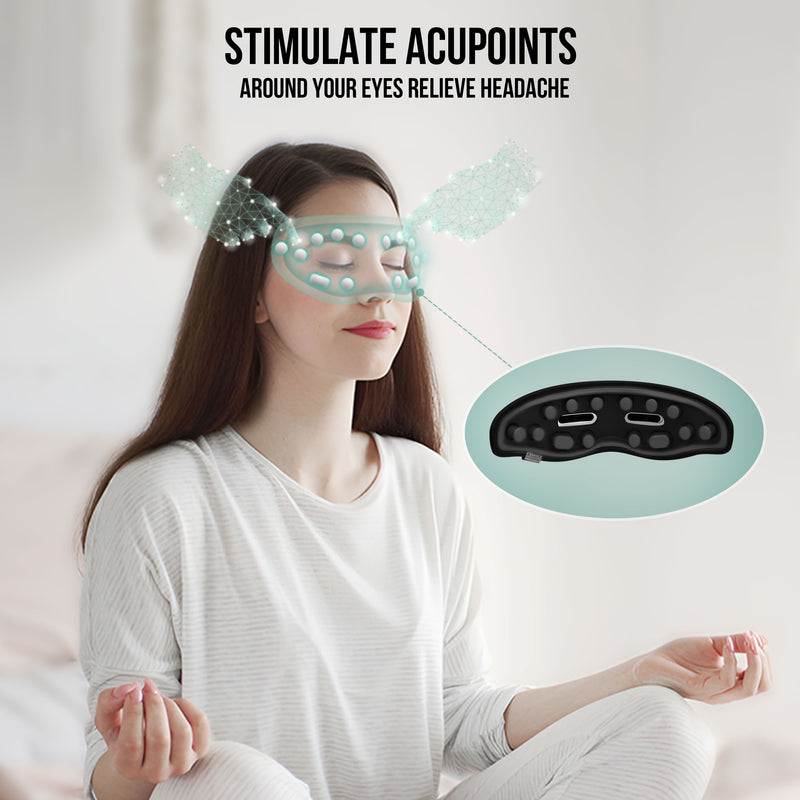 Snailax Cordless and Rechargeable Heated Eye Massager Mask for Migranes -- SL-623
