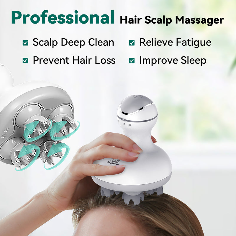 Snailax Rechargeable Electric Scalp Massager For Stress Relax & Hair Growth, Full Body Massage, Cat Massager - SL-492