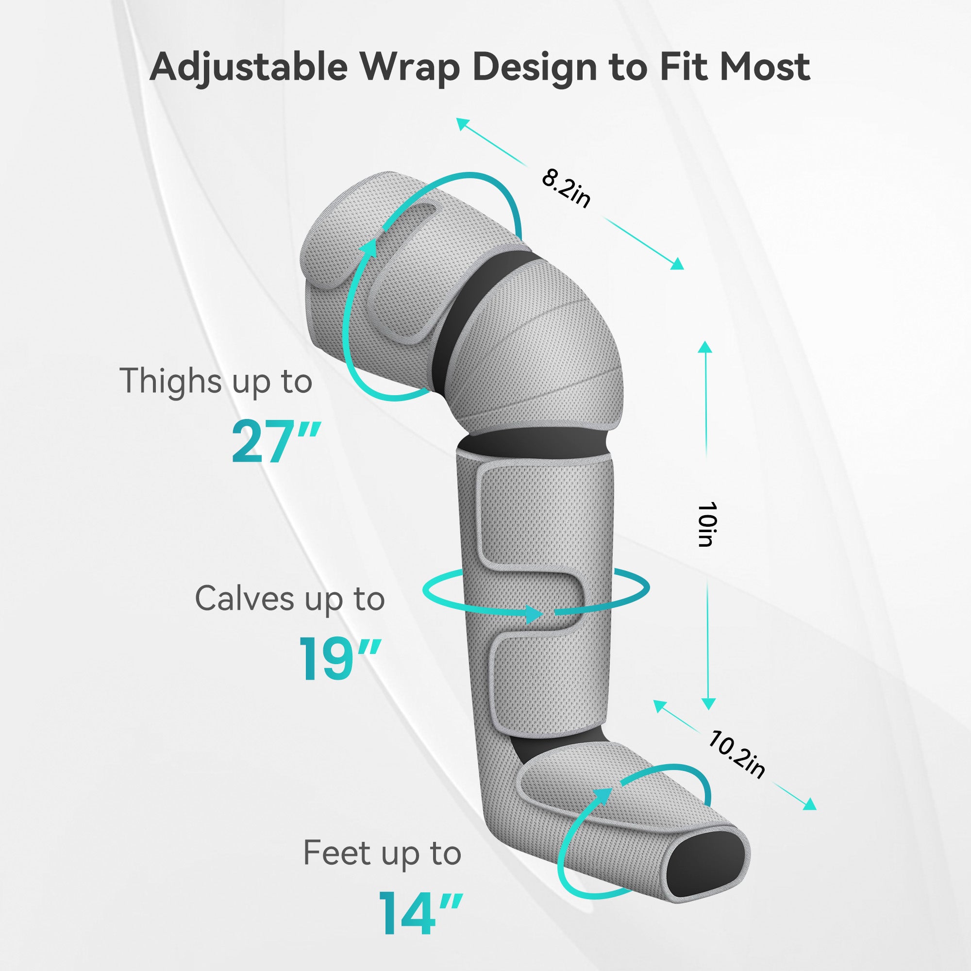 Leg Massager with Heat for Circulation, Air Compression Calf Foot Massager