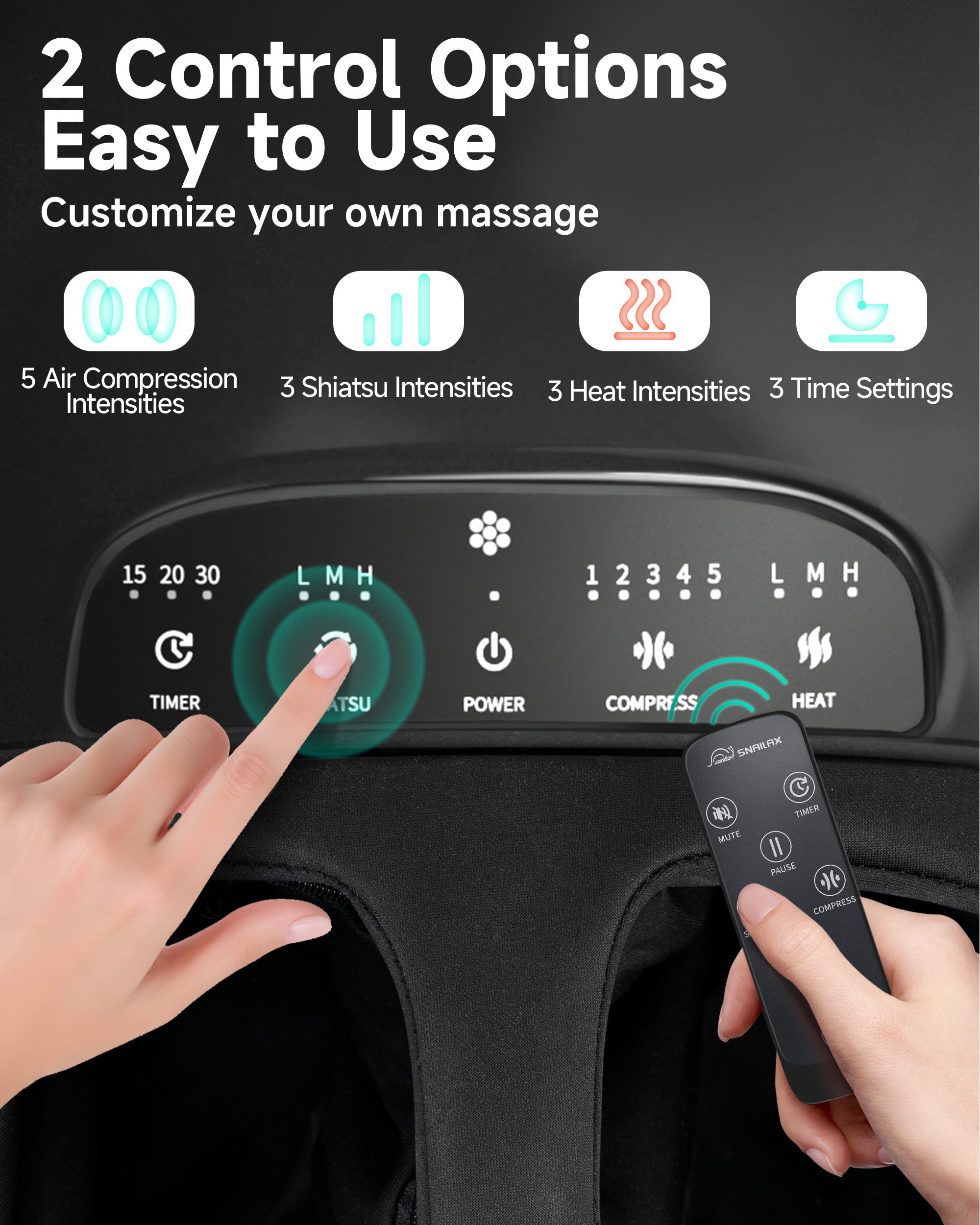 Shiatsu Foot Massager Plantar Fasciitis Neuropathy, Kneading with Remote Control