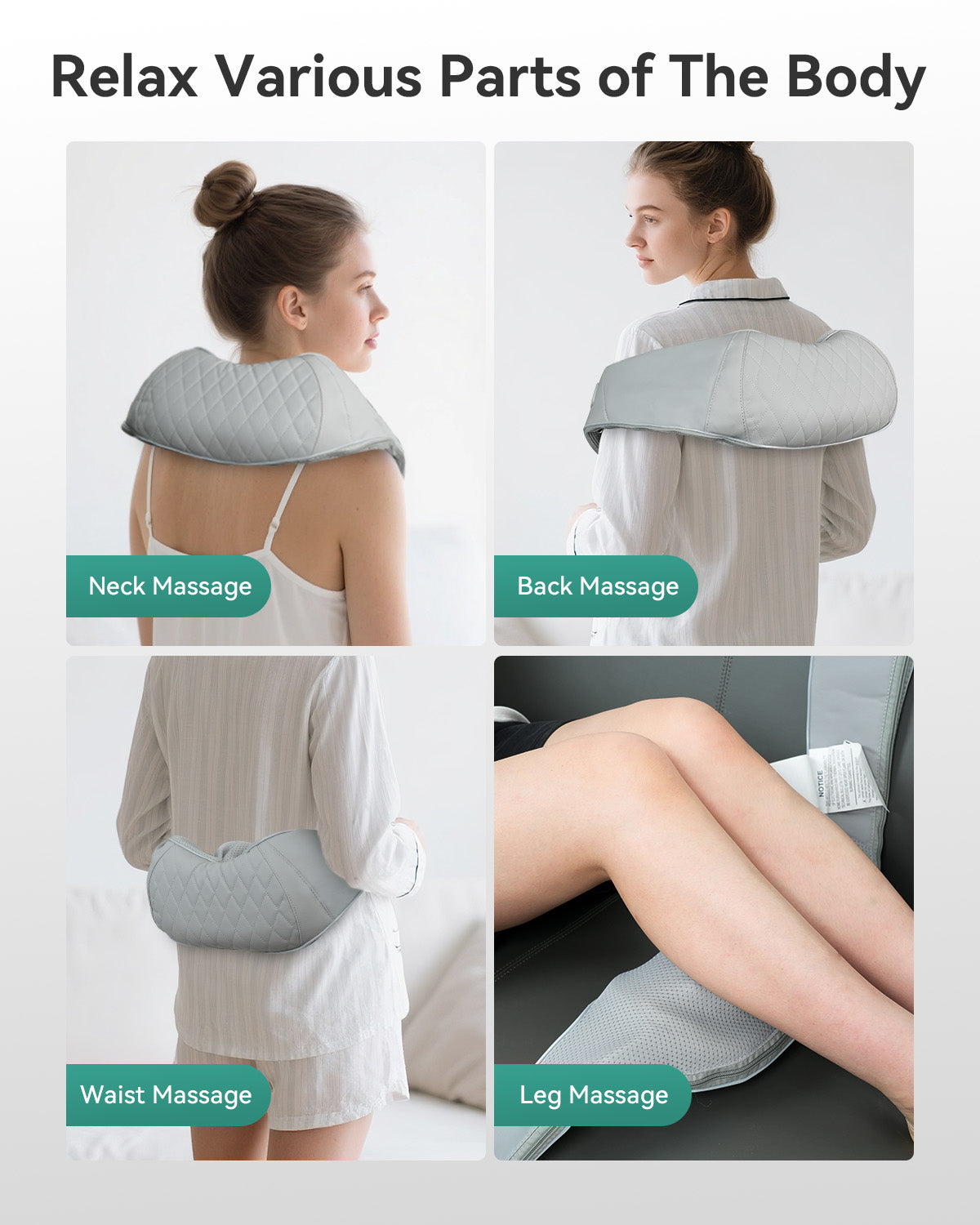 Snailax Cordless Neck Massager with Heat, with Portable Carry Bag