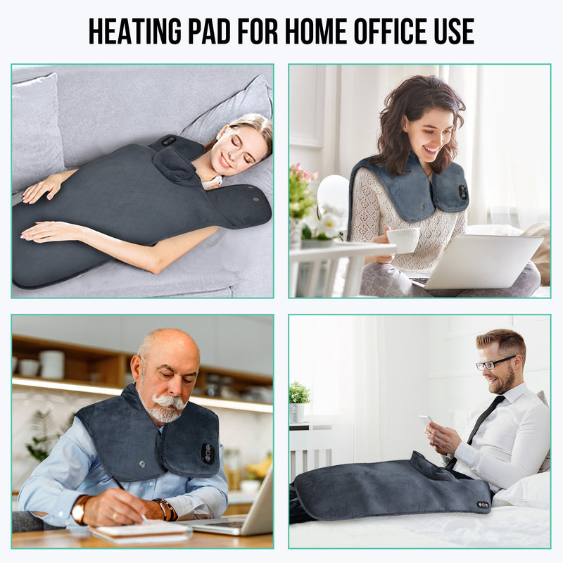 Larging Heating Pad for Neck and Shoulders, Heating Pad for Back Pain Relief (Colored packaging) -SL- 661B-2